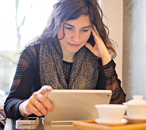 entrepreneur thinking about her finances