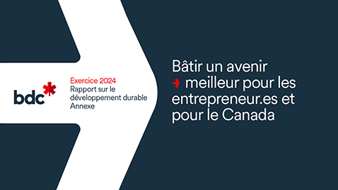 Couverture du rapport de développement durable 2024 de BDC