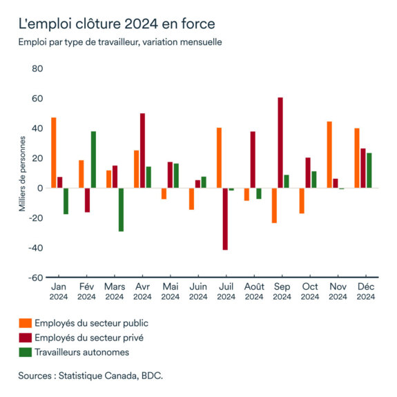 Graphique LÉM Janvier 2025: Emploi