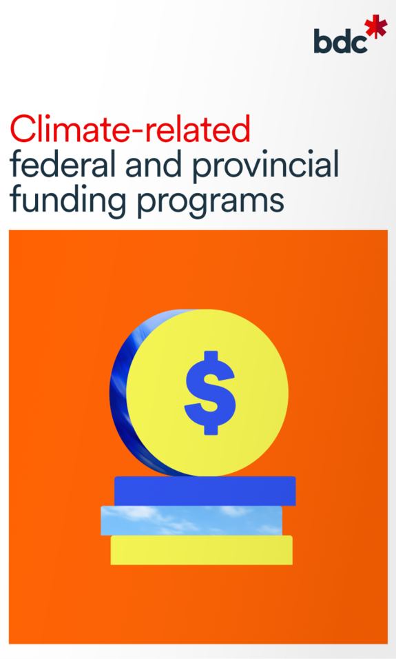 Climate-related federal and provincial funding programs list