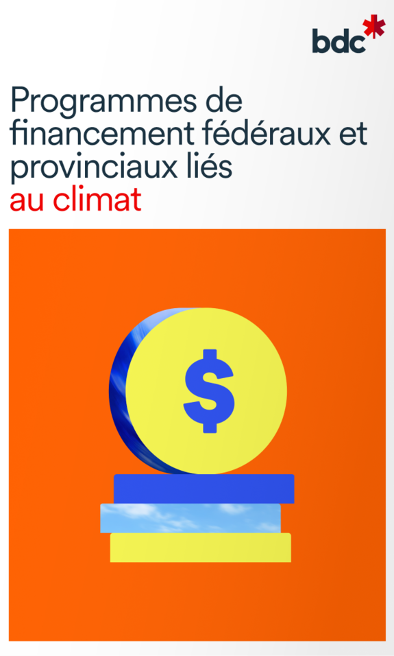 Liste de programmes de financement fédéraux et provinciaux liés au climat