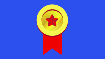 illustration of a gold medal with a red star